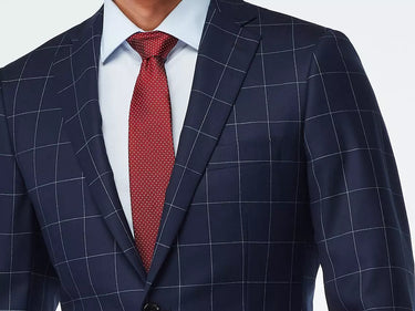 Harrogate Windowpane Navy With Blue Suit